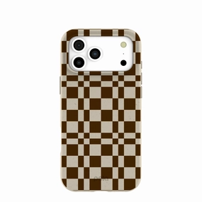 London Fog Chestnut Checkers iPhone 17 Pro Max Case Hybrid Finish