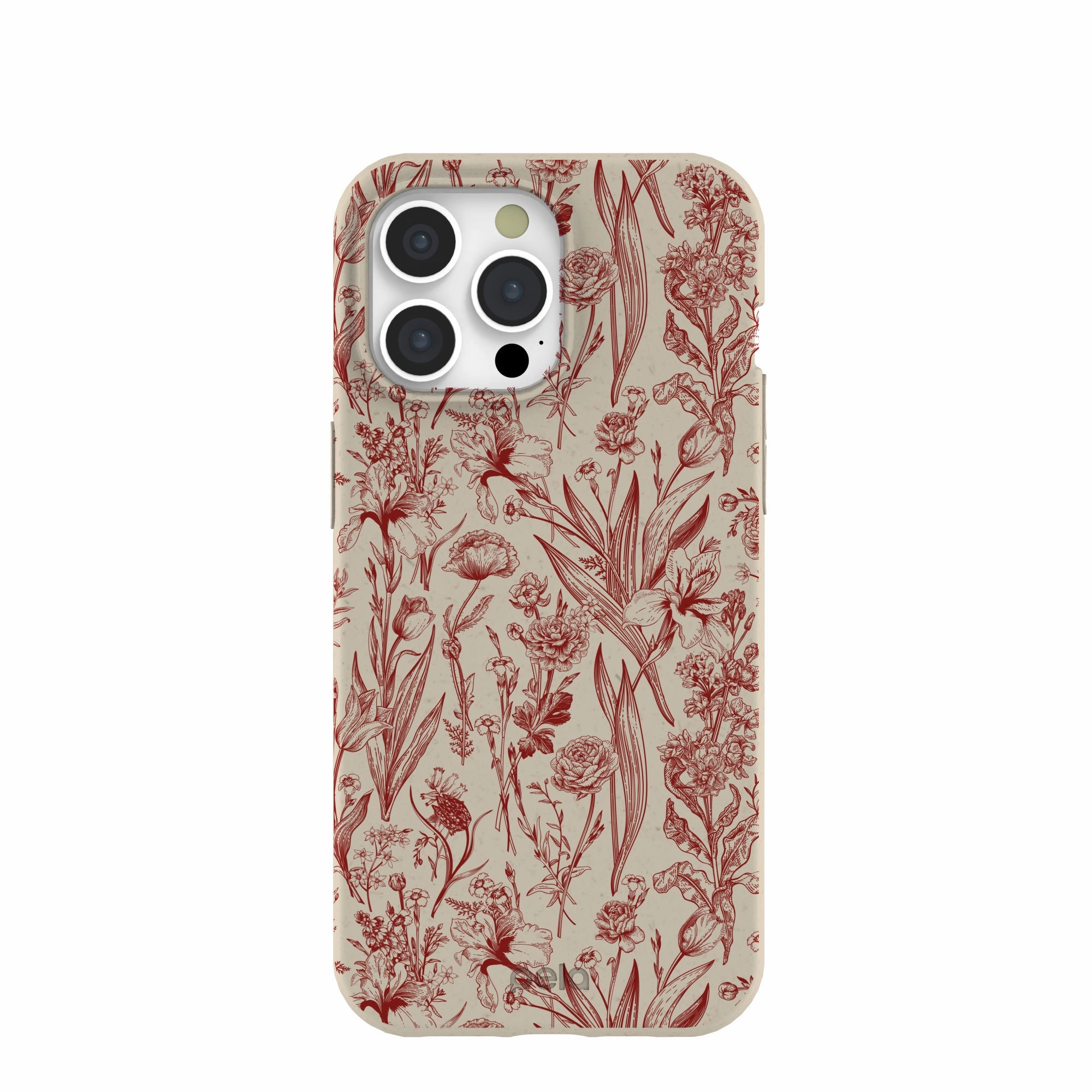 Elegant Layer Texture Modern Form London Fog Crimson Bouquet iPhone 15 Pro Max Case