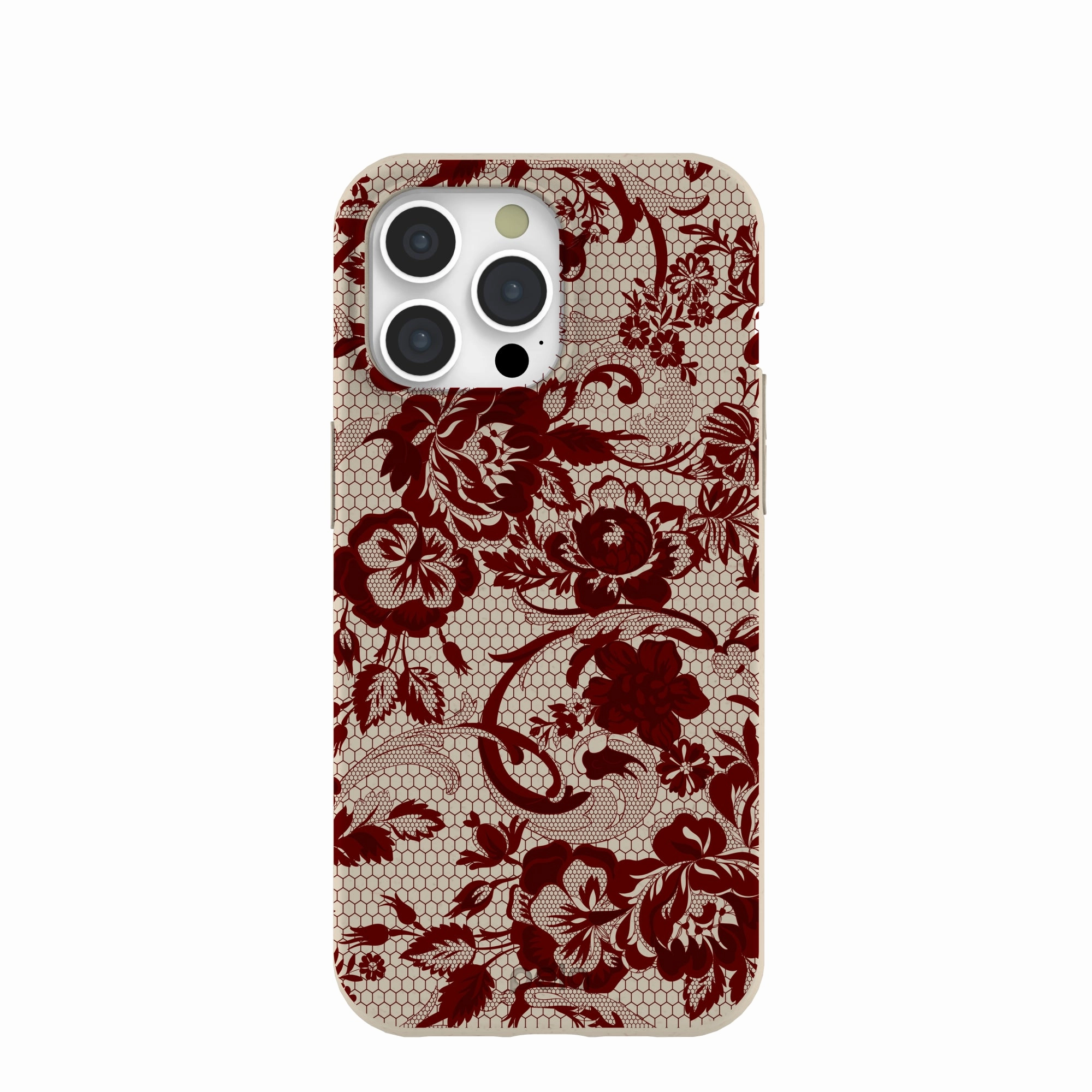Ergonomic Texture Classic Look London Fog Crimson Veil iPhone 15 Pro Max Case