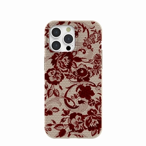 Ergonomic Texture Classic Look London Fog Crimson Veil iPhone 15 Pro Max Case