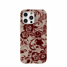 London Fog Crimson Veil iPhone 16 Pro Max Case Non Slip Surface