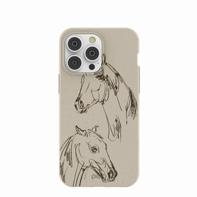 London Fog Equine iPhone 14 Pro Max Case Marble finish
