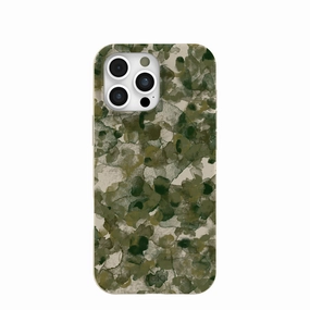 London Fog Foliage Camo iPhone 16 Pro Max Case Perfect Fit Hand Feel