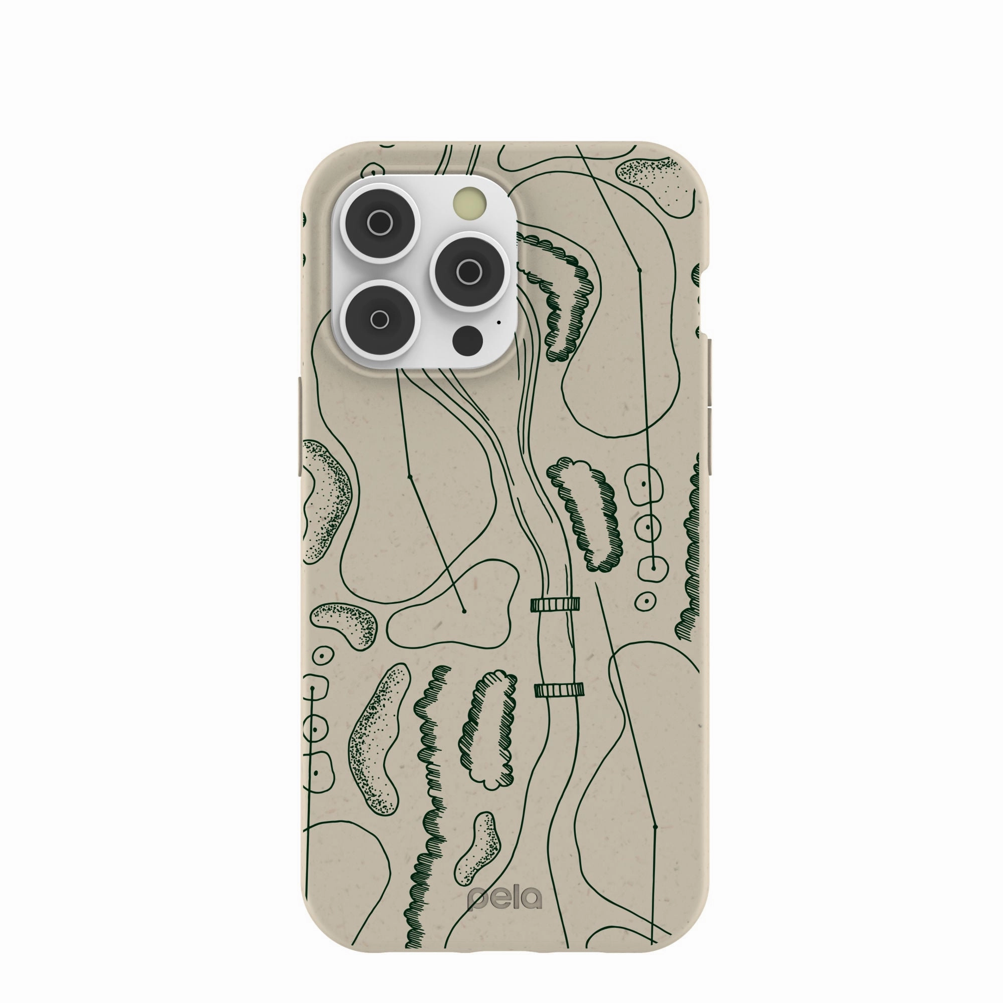 London Fog Golf Course iPhone 14 Pro Max Case Strong material
