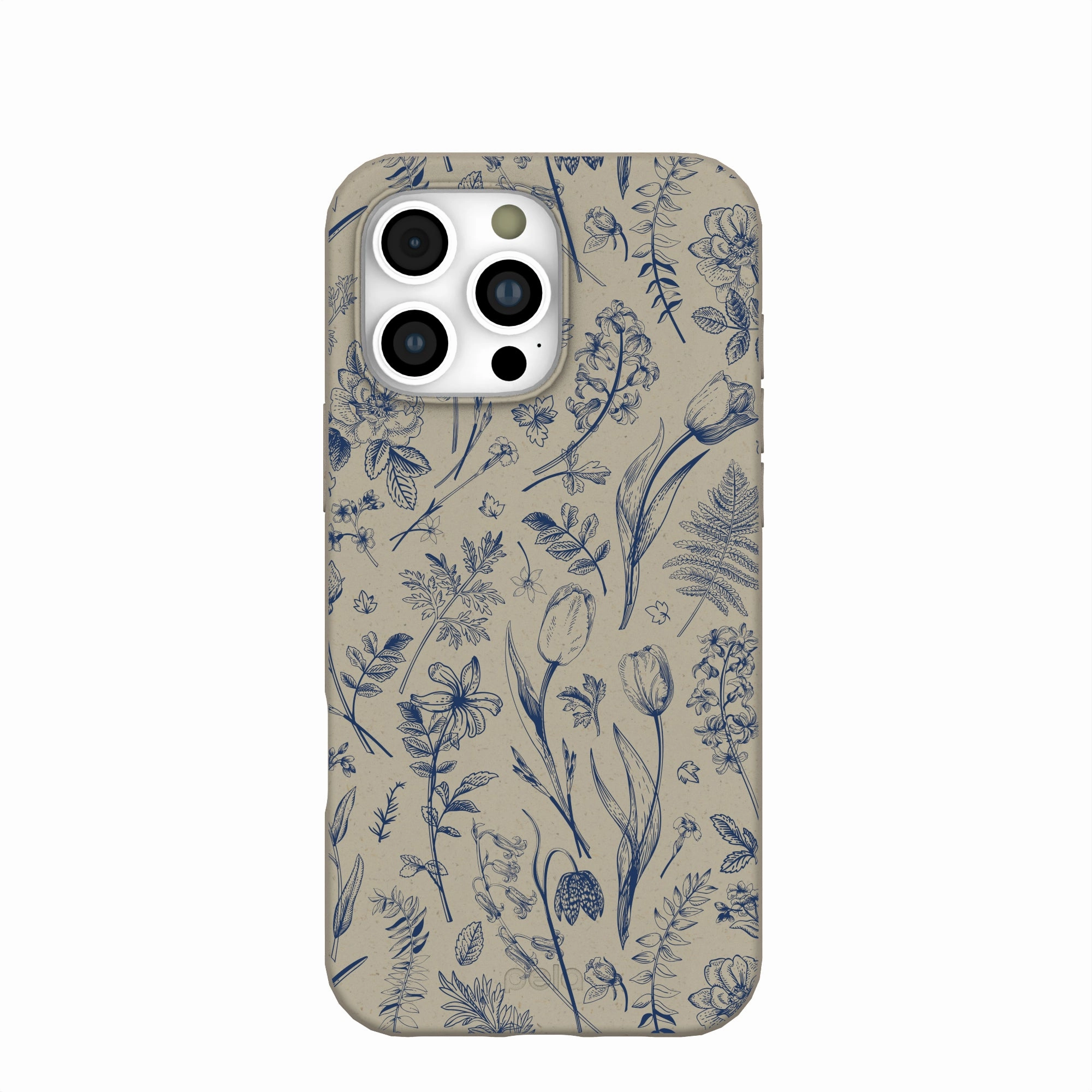 London Fog Indigo Bouquet iPhone 16 Pro Max Case Comfort Texture Layer Protective Layering
