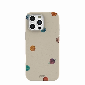 Elegant Comfort Matte Texture Finish London Fog Lil Planets iPhone 16 Pro Max Case