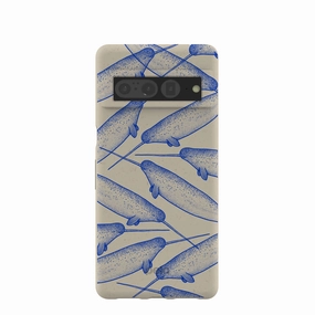 Matte Look Trendy Pattern London Fog Magical Narwhal Google Pixel 7 Pro Case