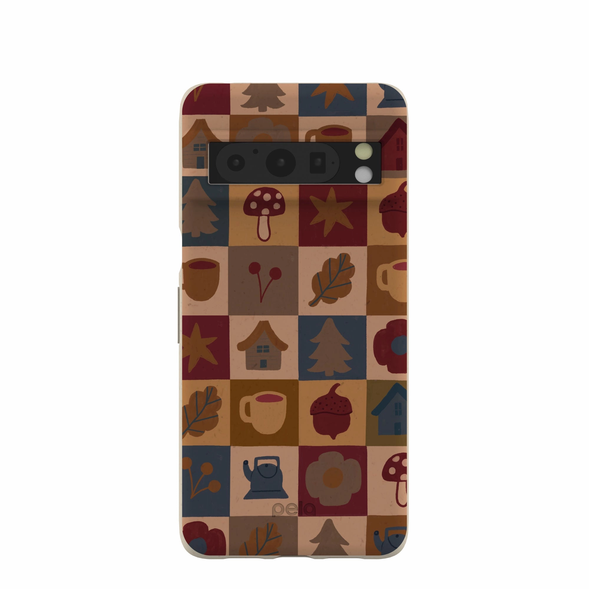 Protective Quality Matte Texture London Fog Rustic Grid Google Pixel 8 Pro Case