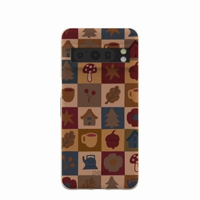 Protective Quality Matte Texture London Fog Rustic Grid Google Pixel 8 Pro Case