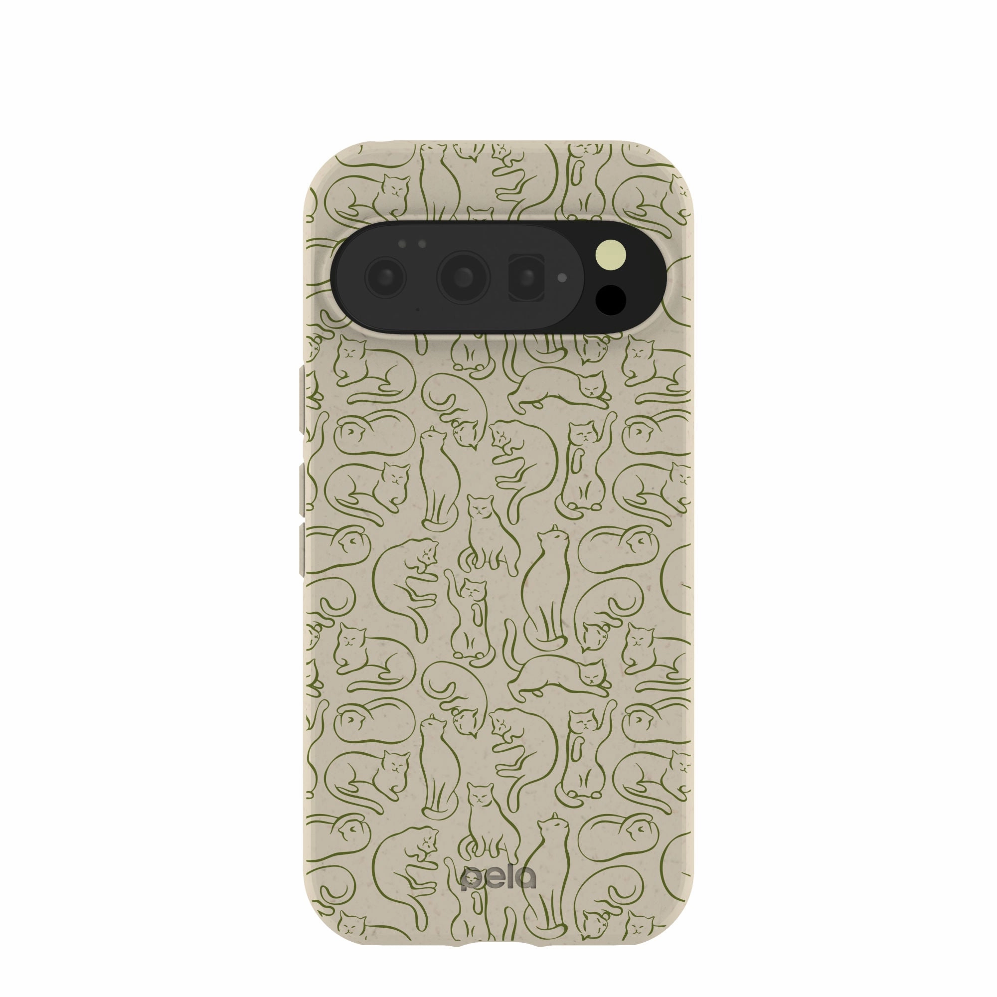 Reusable Material Modern Build London Fog Say Meow Google Pixel 10/10 Pro Case
