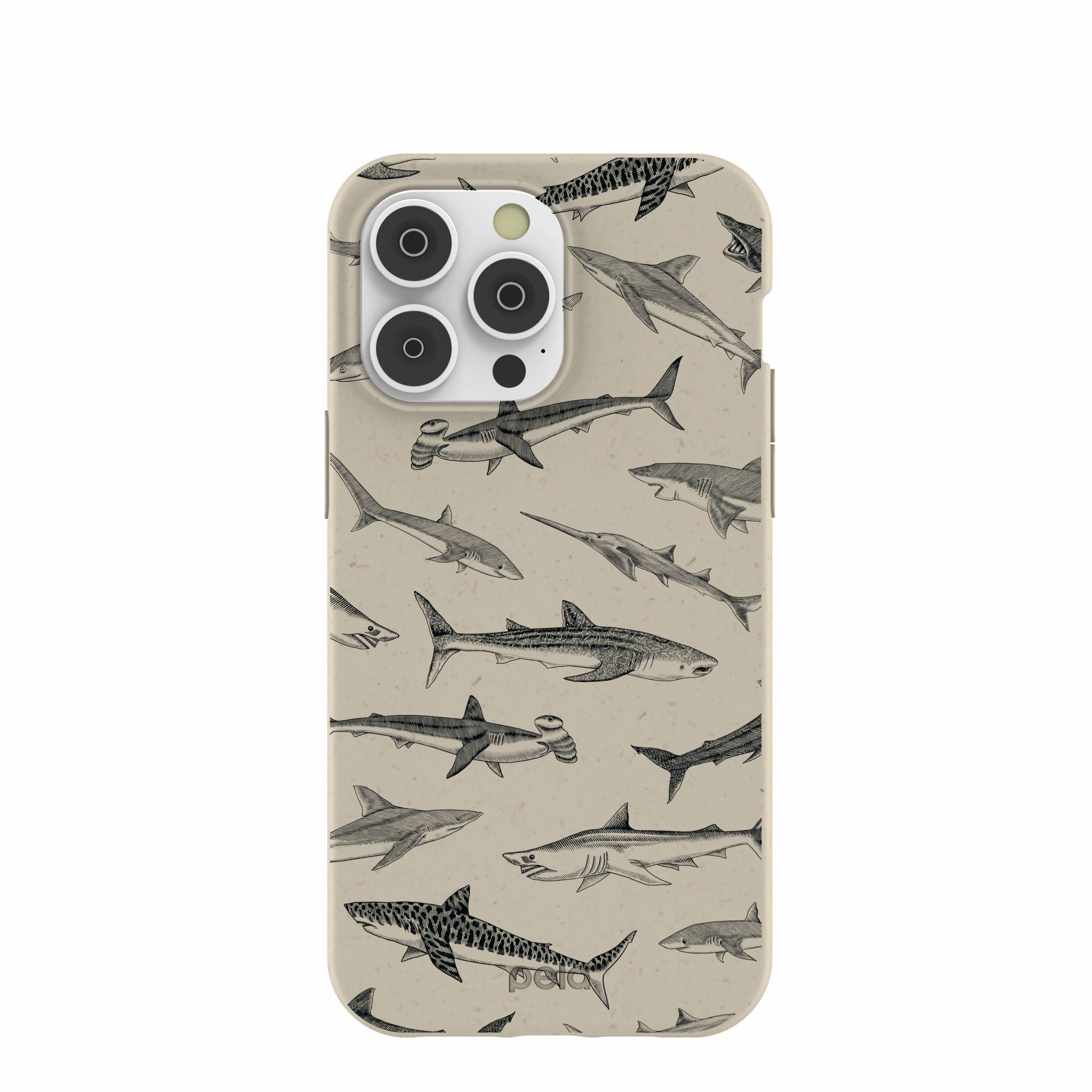 London Fog Shark World iPhone 14 Pro Max Case Classic Frame Smooth Grip Layer
