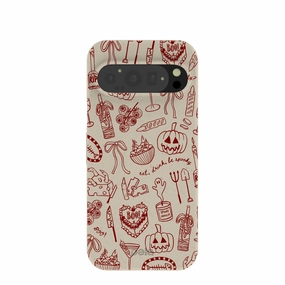 Hybrid Edge Slim Profiled London Fog Spooky Dinner Party Google Pixel 9/9 Pro Case