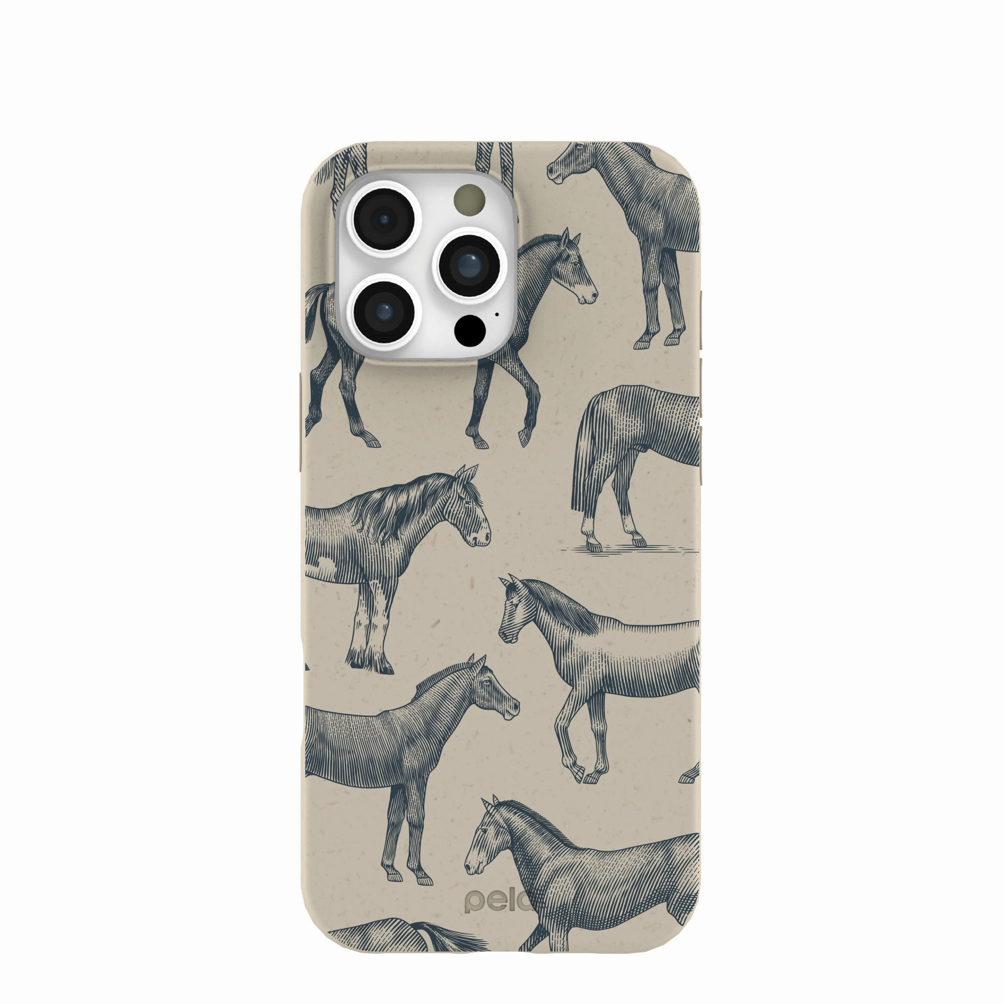 Minimal Grip Smooth Edge Design London Fog Vintage Gallop iPhone 16 Pro Max Case
