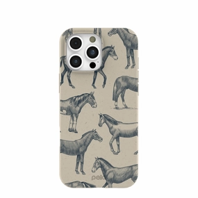 Minimal Grip Smooth Edge Design London Fog Vintage Gallop iPhone 16 Pro Max Case