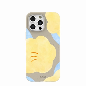 Scratch Resistant Protective Pattern London Fog Yellow Flowers iPhone 16 Pro Max Case