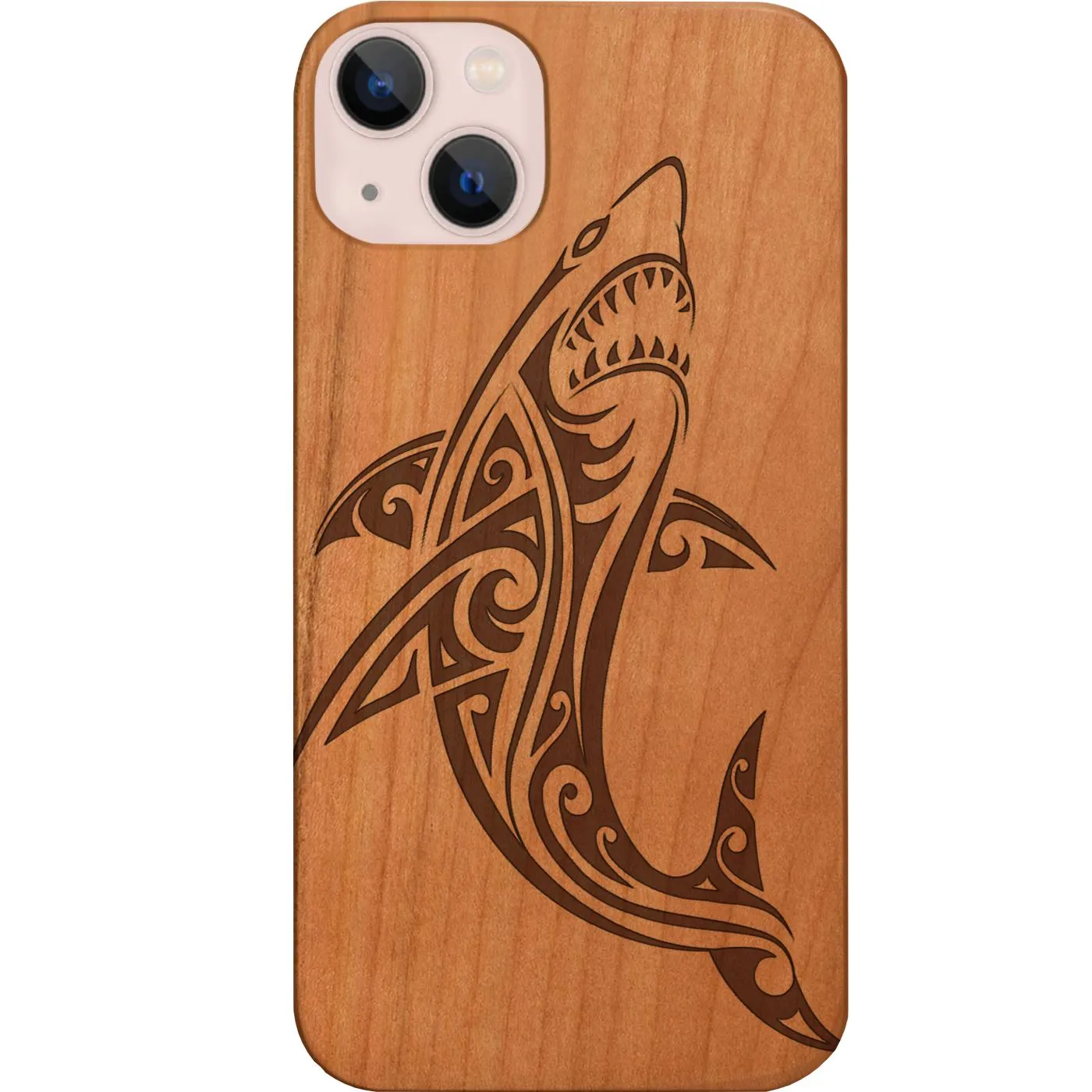 Tribal Shark - Engraved Phone Case Durable Surface Design Protective Form Texture
