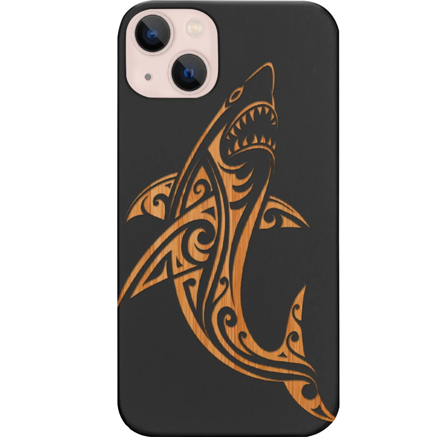 Tribal Shark - Engraved Phone Case Premium Feel Minimal Edge Design