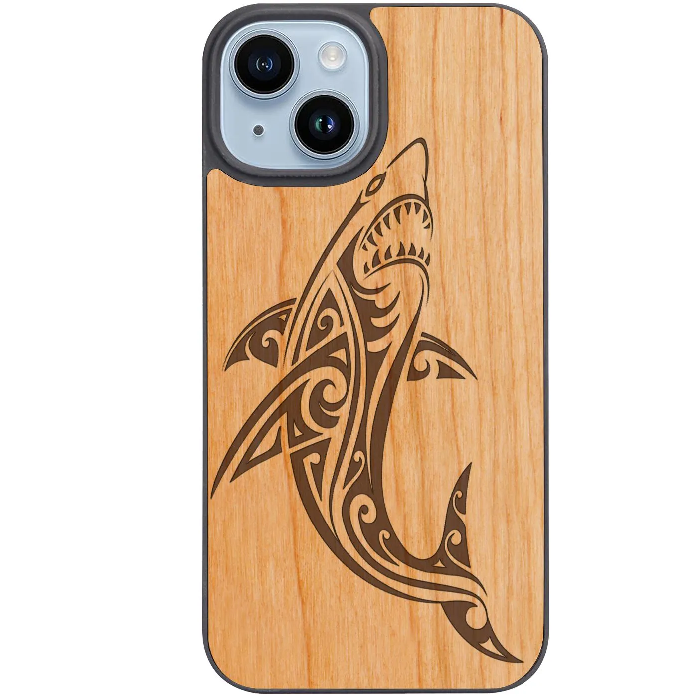 Tribal Shark - Engraved Phone Case Premium Look