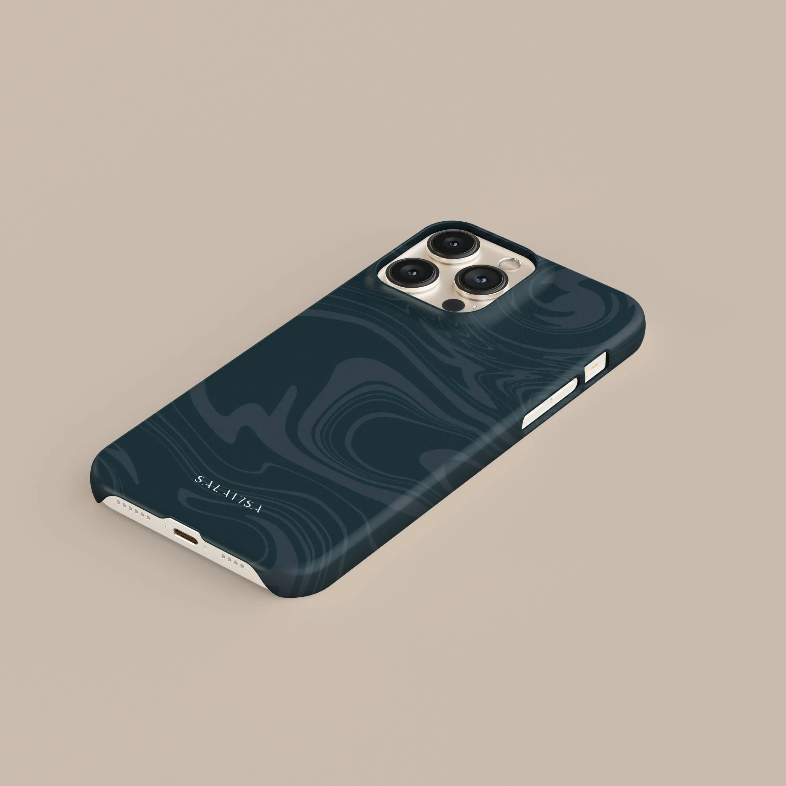 Casual Texture Minimal Shield Green Swirl Phone Case