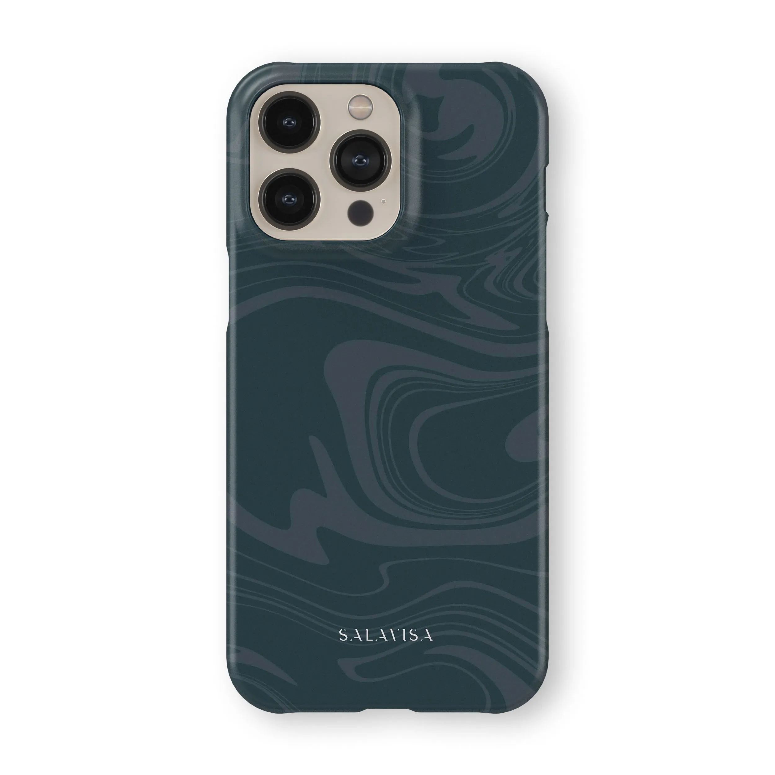 Green Swirl Phone Case Ultra Slim Modern Texture Look