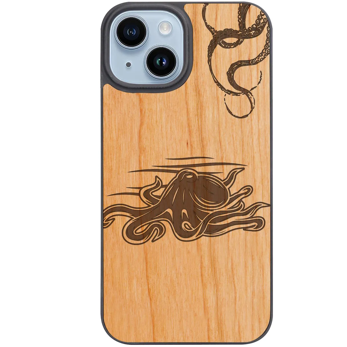 Smooth Detail Baby Octopus - Engraved Phone Case