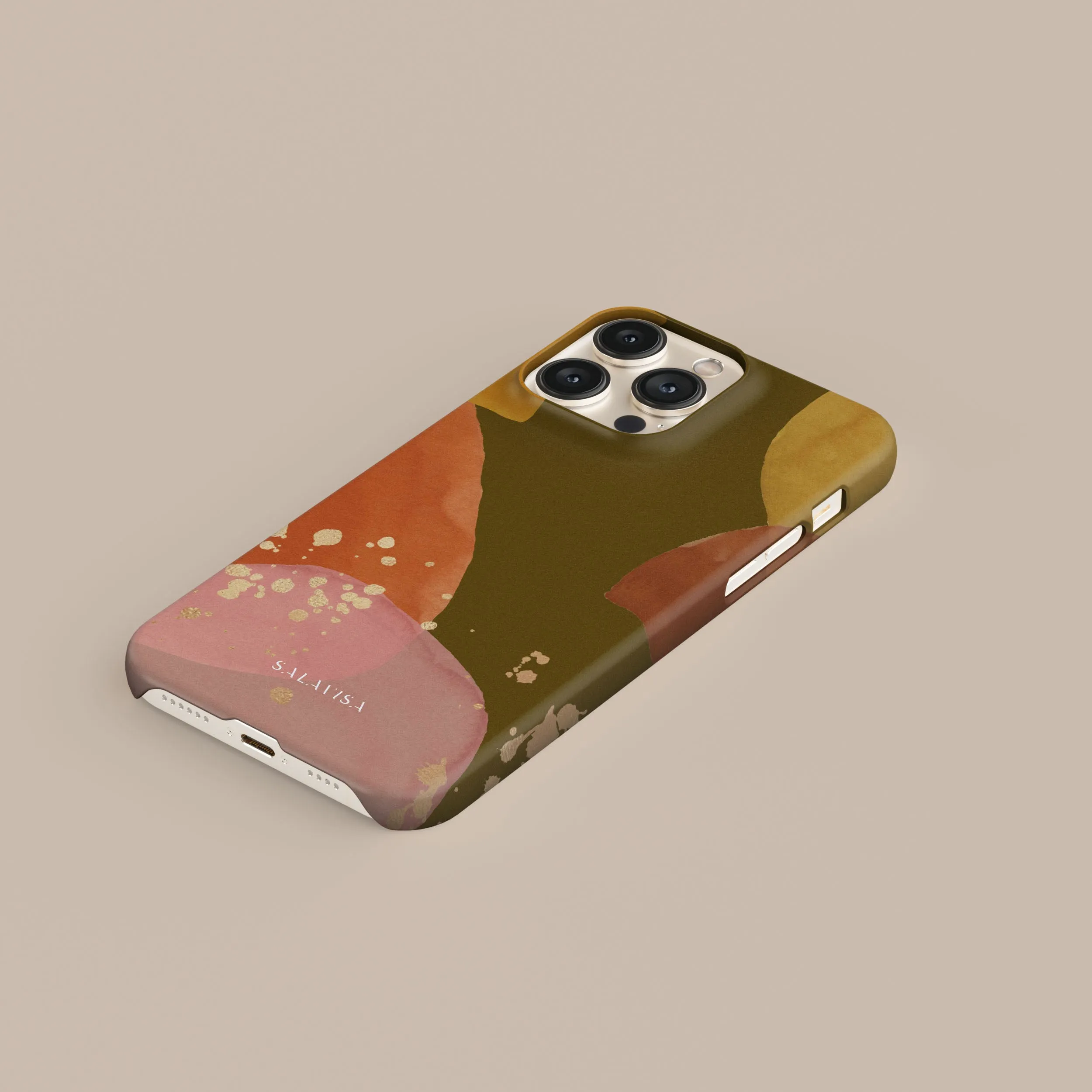 Sleek Build Minimal Detail Olive Zen Watercolor Phone Case
