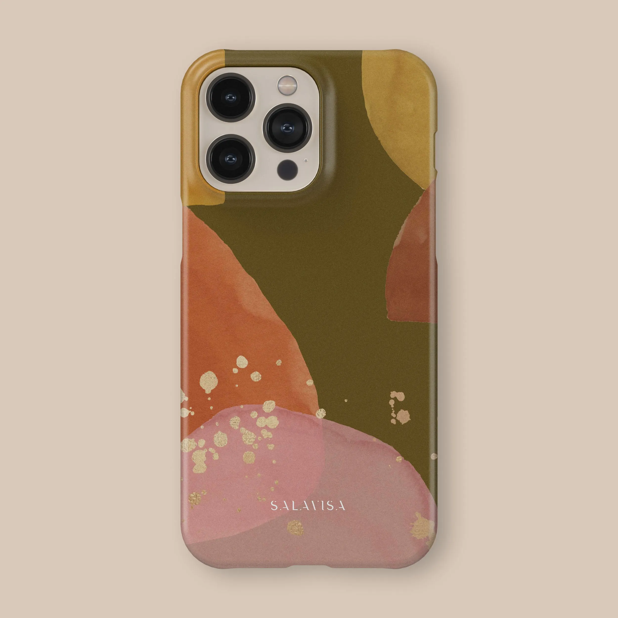 Rugged Look Minimal Surface Olive Zen Watercolor Phone Case