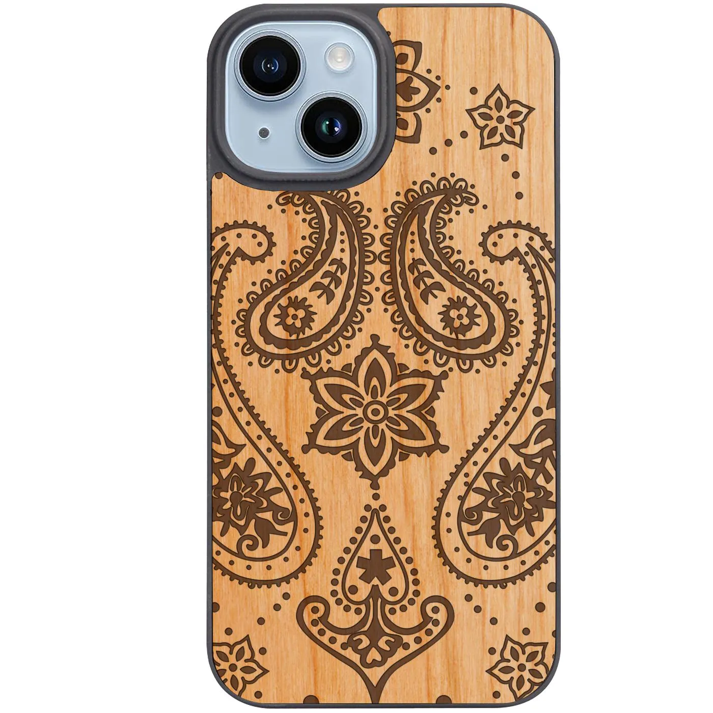 Compact Style Edge Shield Indian Flower - Engraved Phone Case