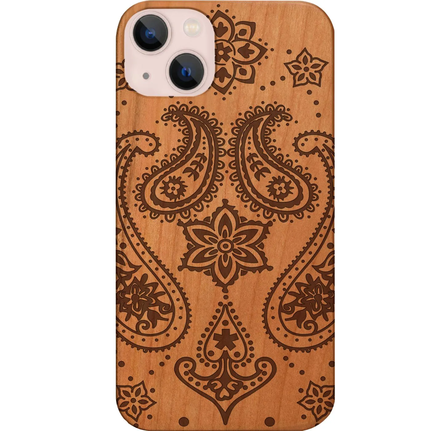 Indian Flower - Engraved Phone Case Durable Texture Layer Light Finish