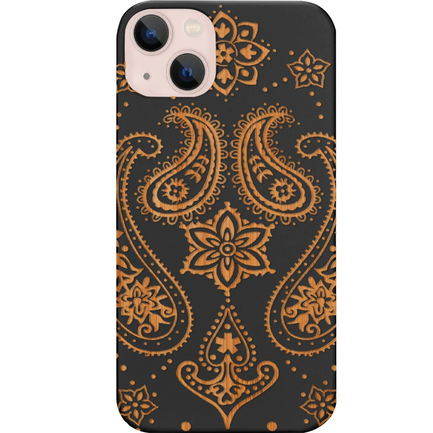 Lightweight Feel Creative Form Indian Flower - Engraved Phone Case