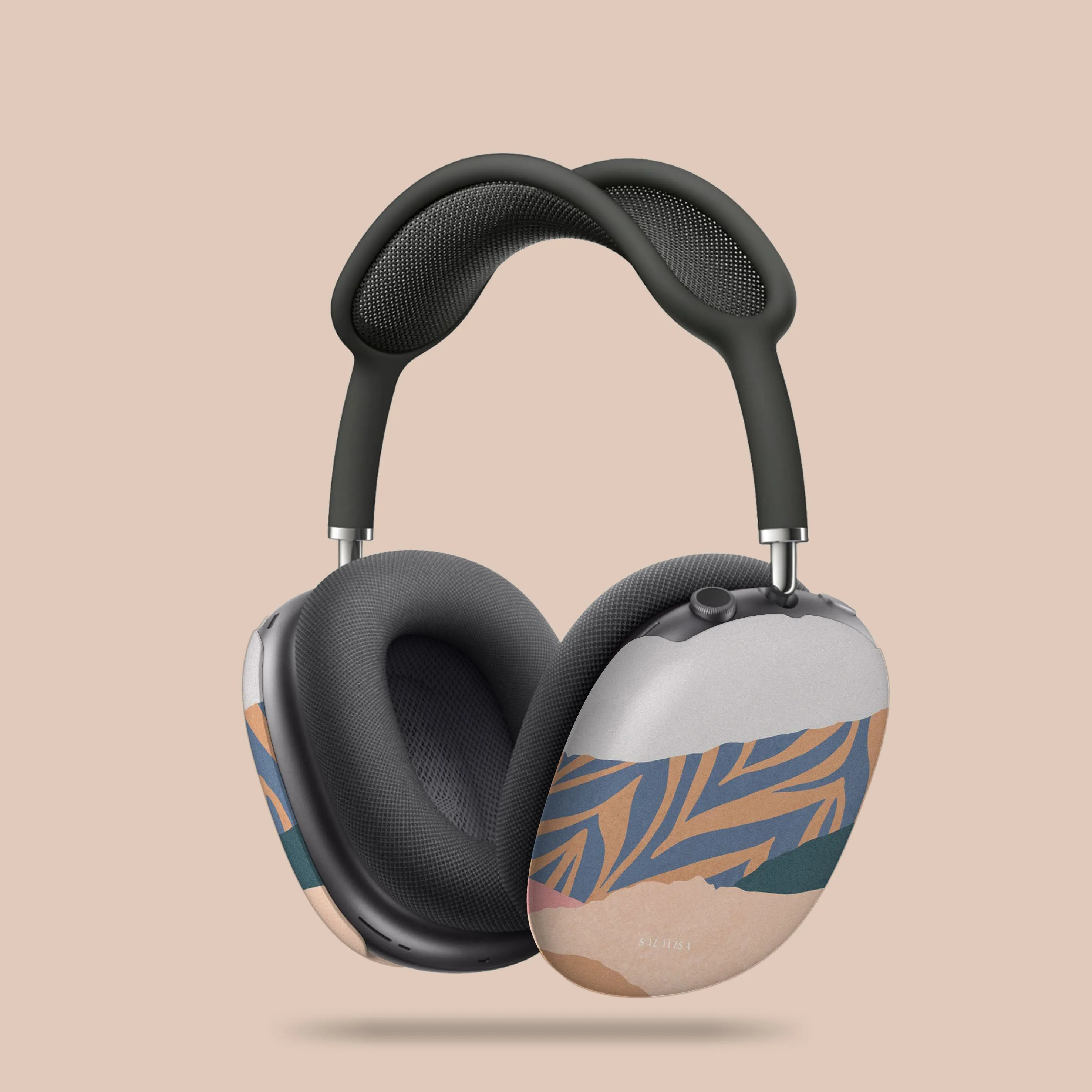 Beige Blissful AirPods Max Case Portable Tech Shell