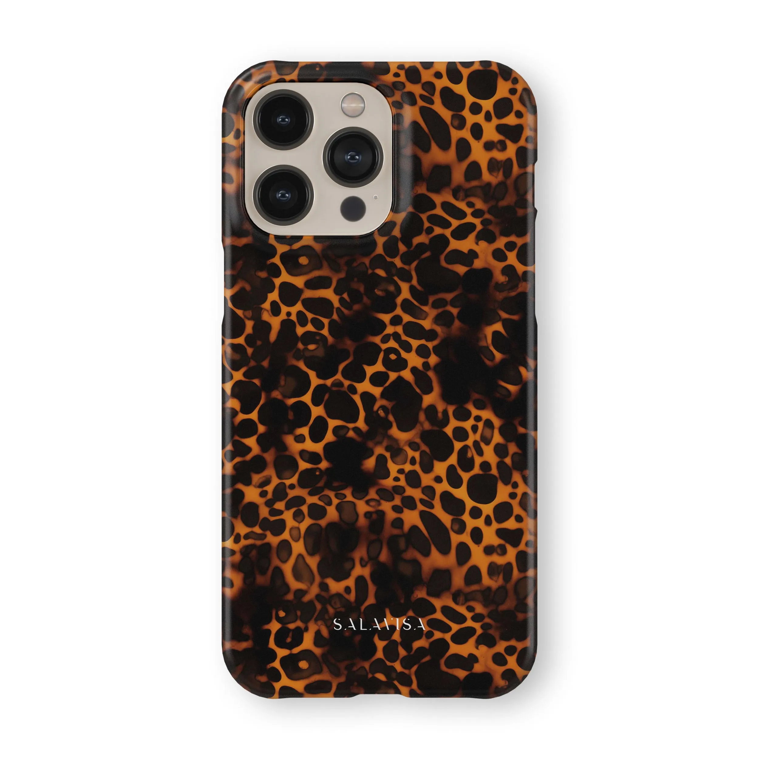 Crystal Finish Rugged Edge Texture Leopard Fabric Phone Case