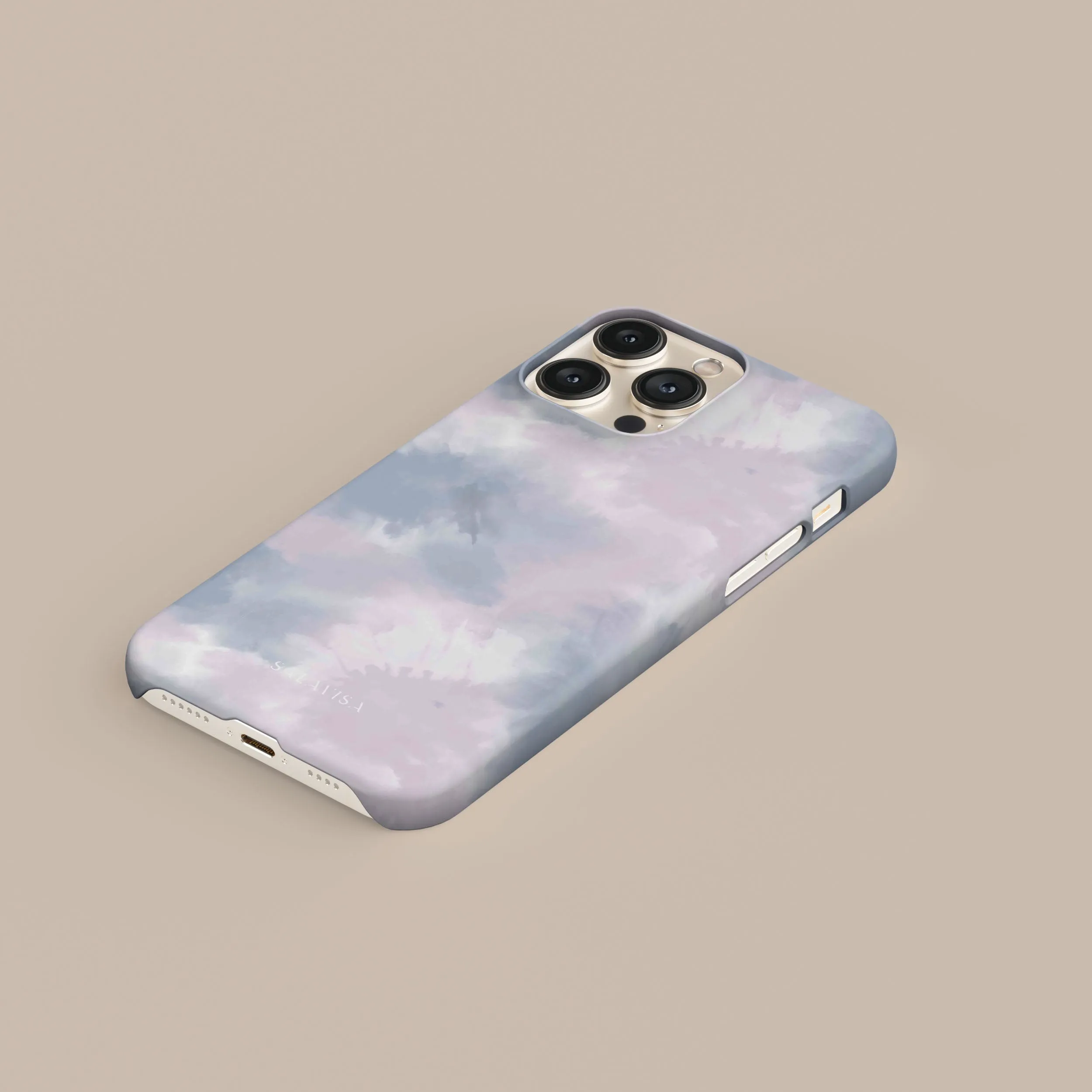 Purple Tie Dye Phone Case Glossy Texture