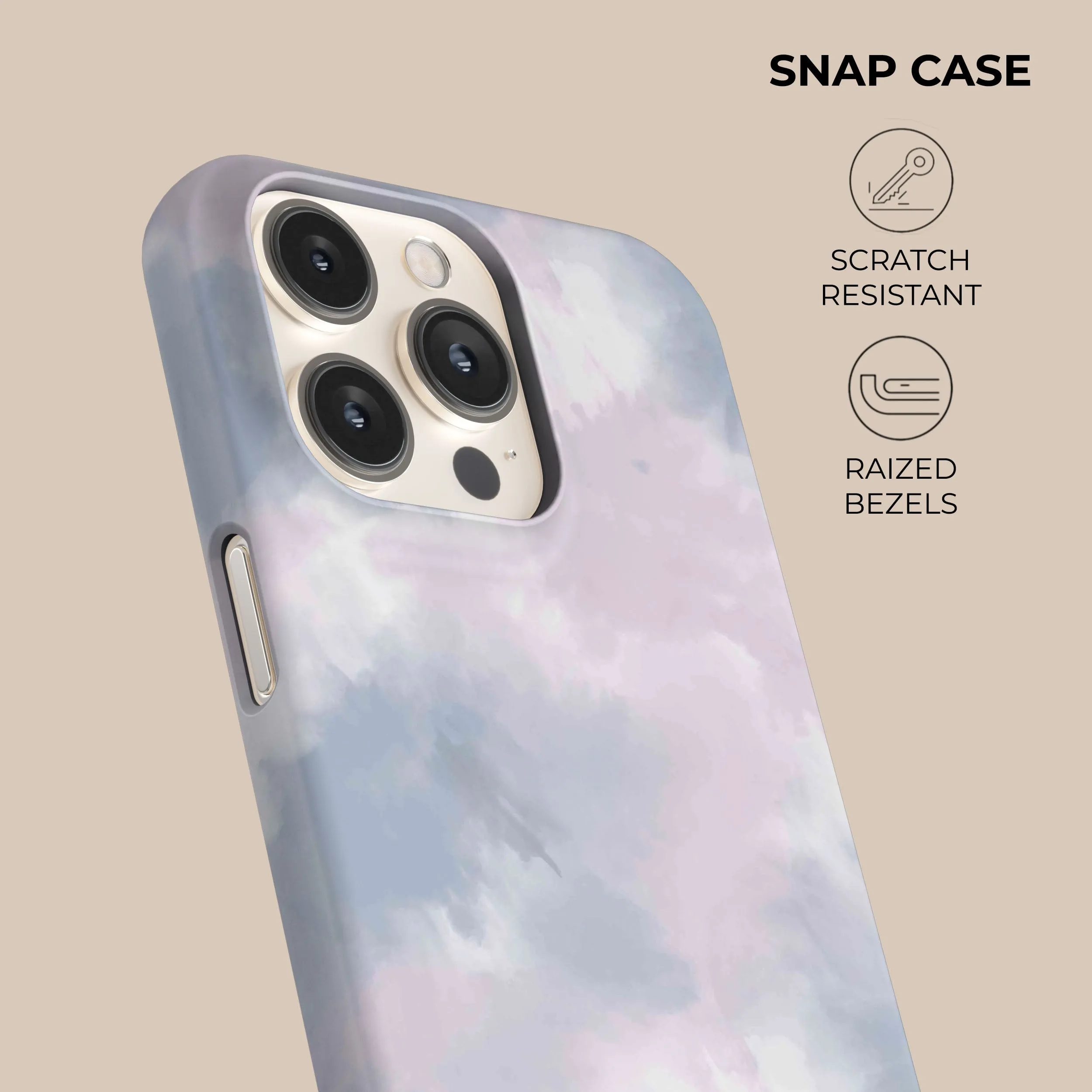 Flexible Grip Texture Purple Tie Dye Phone Case