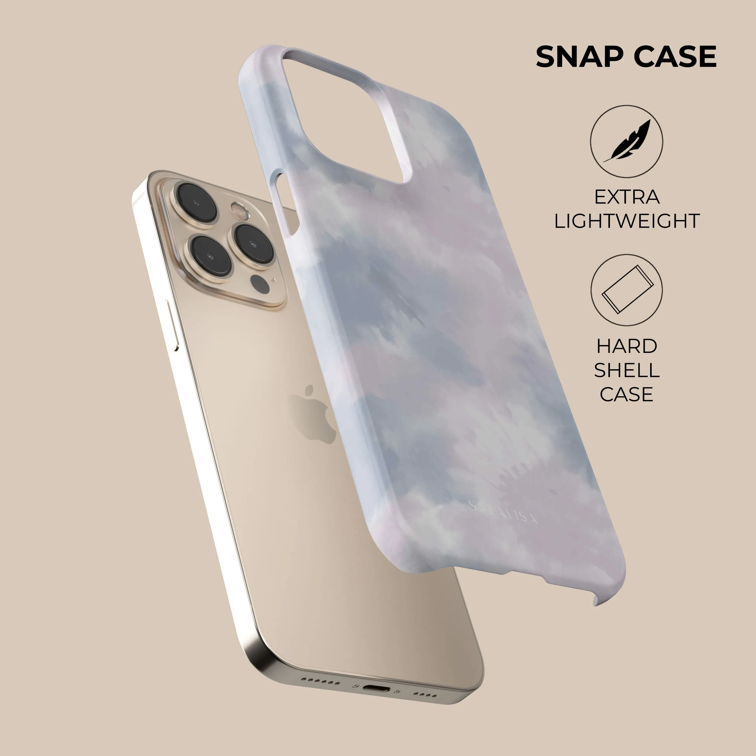 Non Slip Purple Tie Dye Phone Case