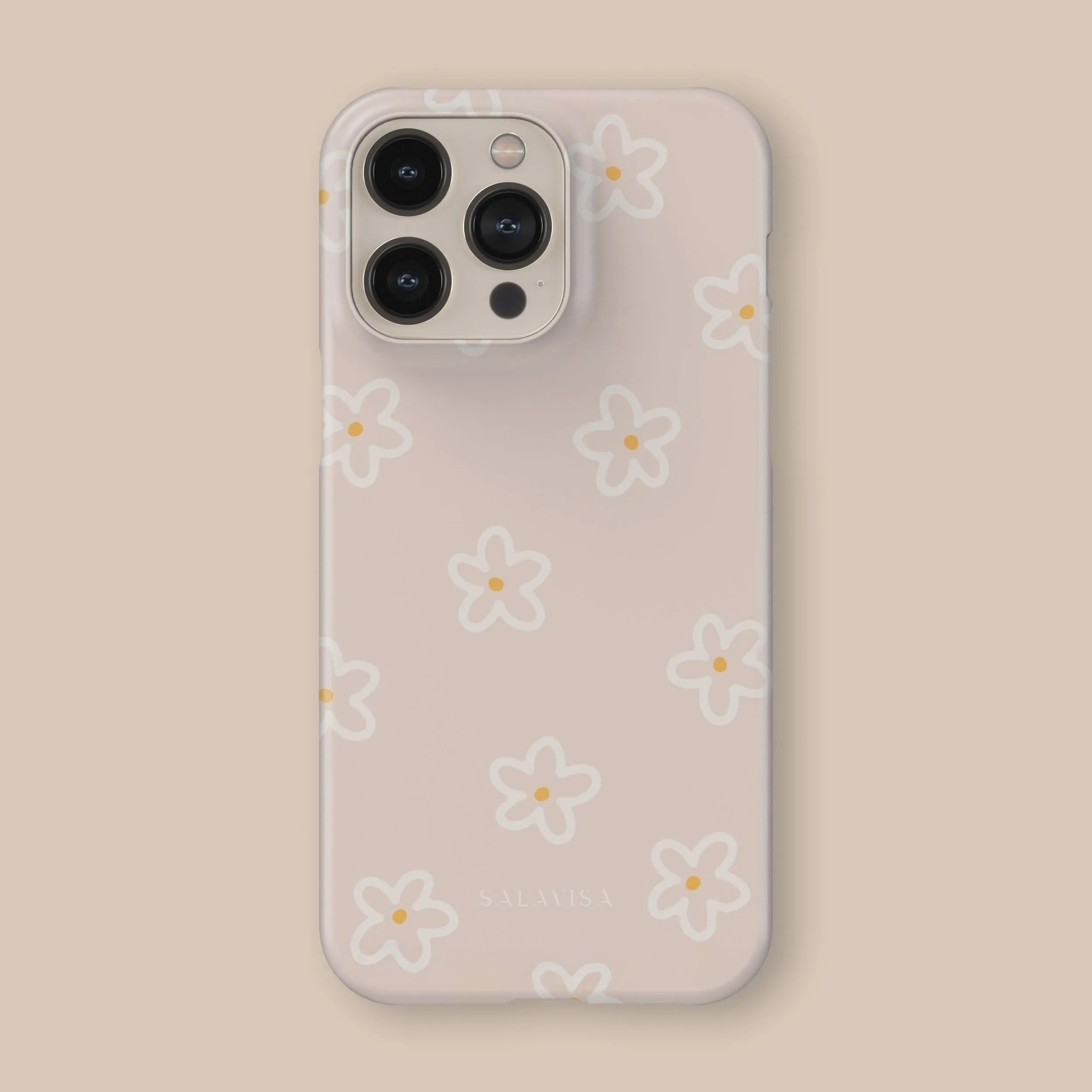 Matte Texture Durable Edge Floral Charm Phone Case