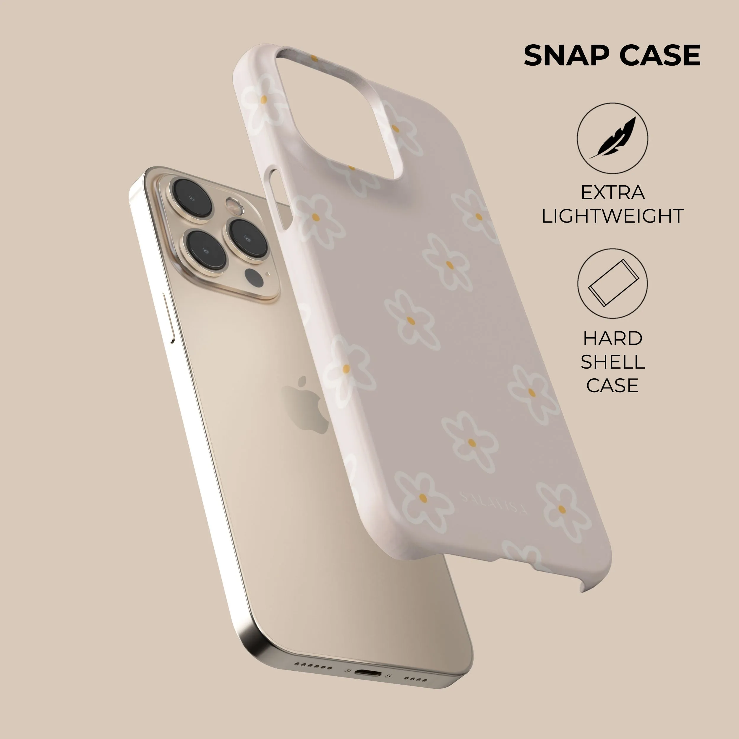 Protective Finish Soft touch finish Floral Charm Phone Case