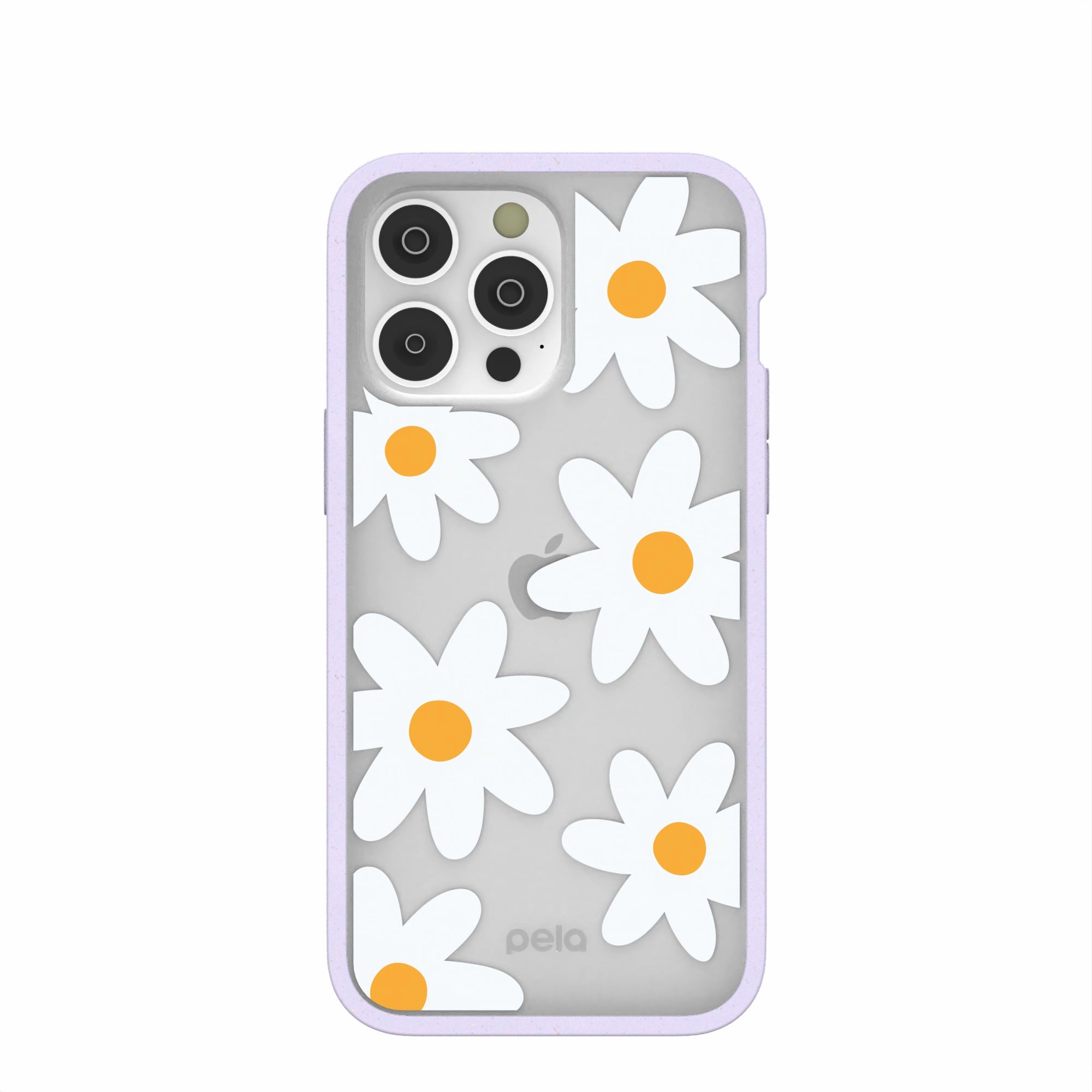 Matte Pattern Clear Protection Clear Daisy iPhone 14 Pro Max Case With Lavender Ridge
