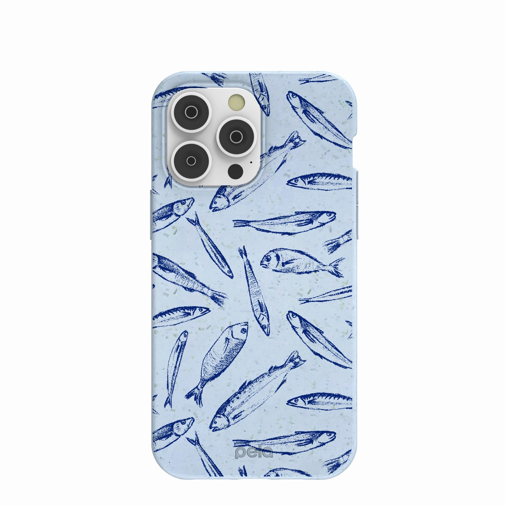 Powder Blue Fishery iPhone 14 Pro Max Case Printed Artwork Stylish Layer