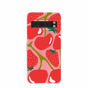 Color Pattern Trendy Look Bubblegum Pink Cherry Berry Google Pixel 8 Pro Case