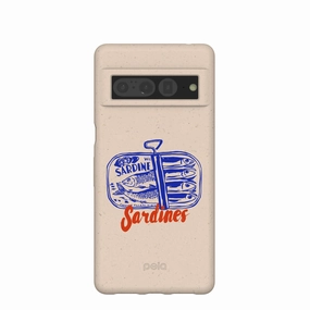 Impact Resistant Color Layer Seashell Sardines Google Pixel 7 Pro Case