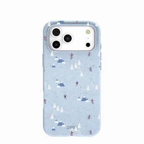 Premium Surface Texture Fashion Forward Powder Blue Ski Pass iPhone 17 Pro Max Case