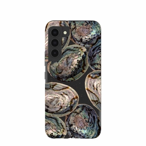 Durable Grip Black Abalone Shells Samsung Galaxy S22 Case
