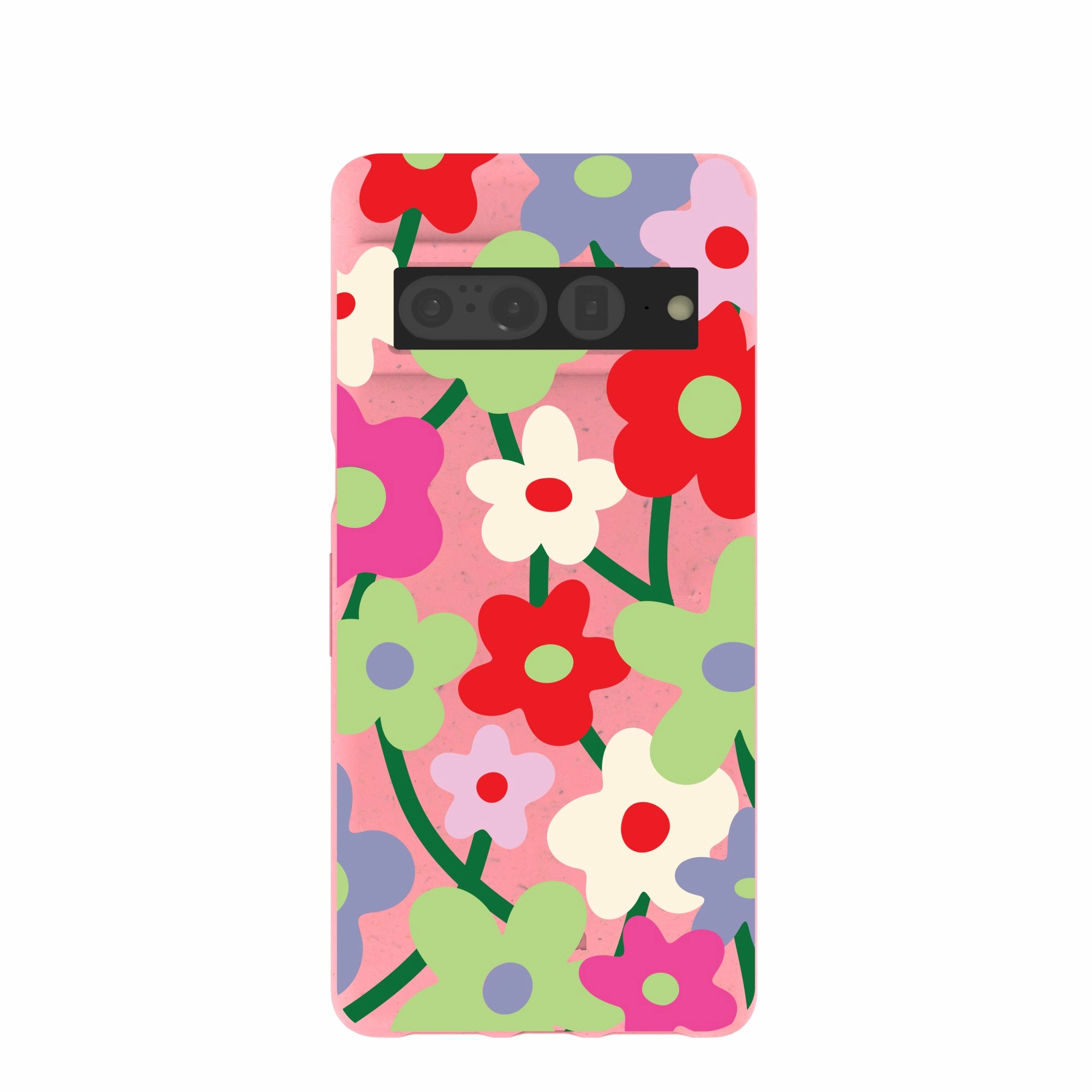 Flexible Design Bubblegum Pink Poppy Flora Google Pixel 7 Pro Case