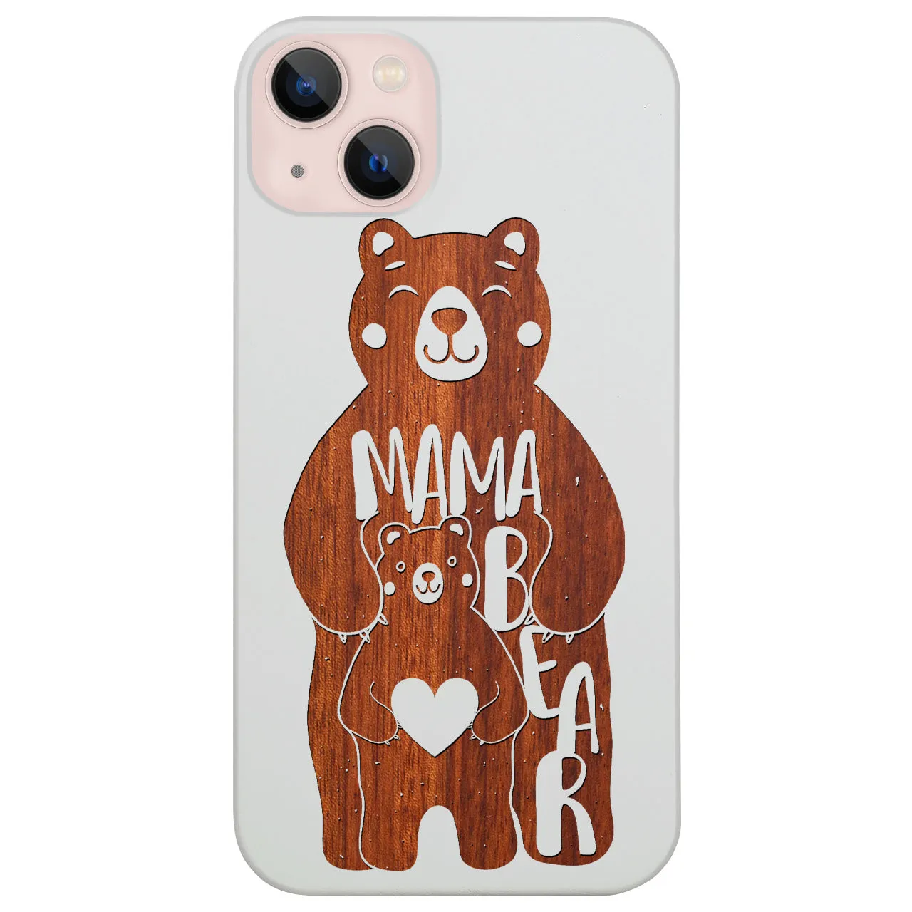 Mama Bear - Engraved Phone Case Hybrid Texture Affordable option