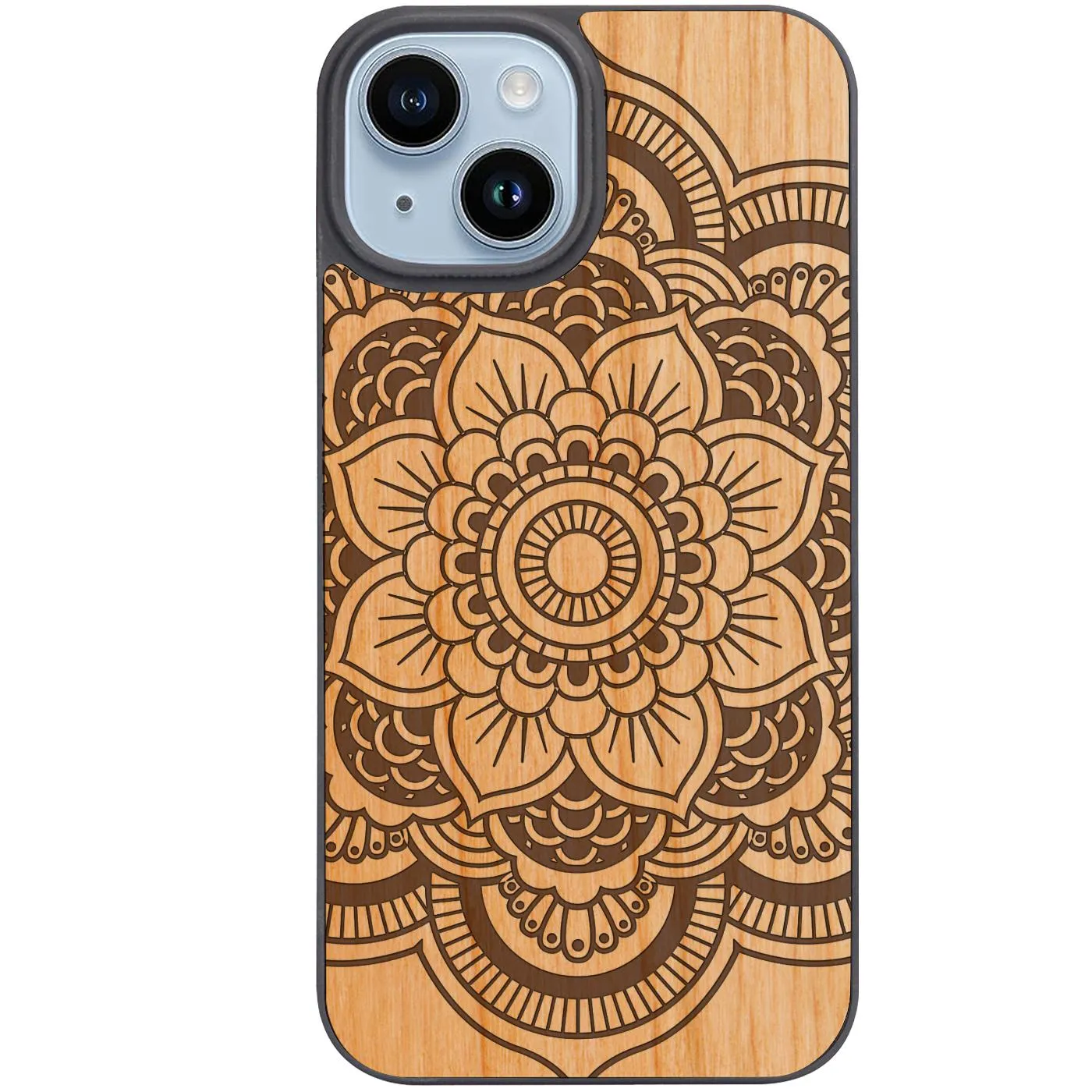 Mandala 2 - Engraved Phone Case Clear Frame