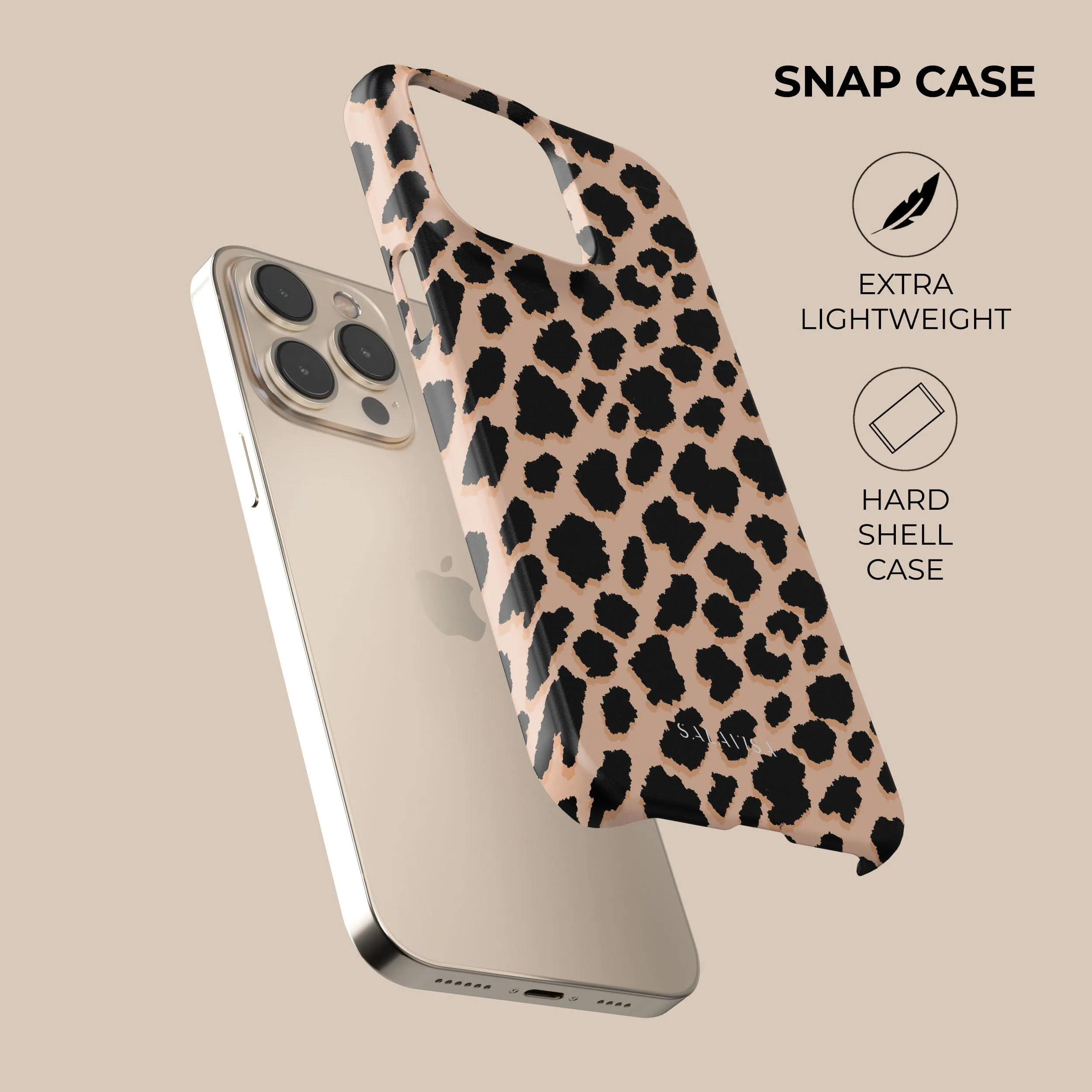 Protective Shell Design Pink Leopard Phone Case