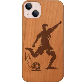 Soccer Player Kicking Ball - Engraved Phone Case Protective Look
