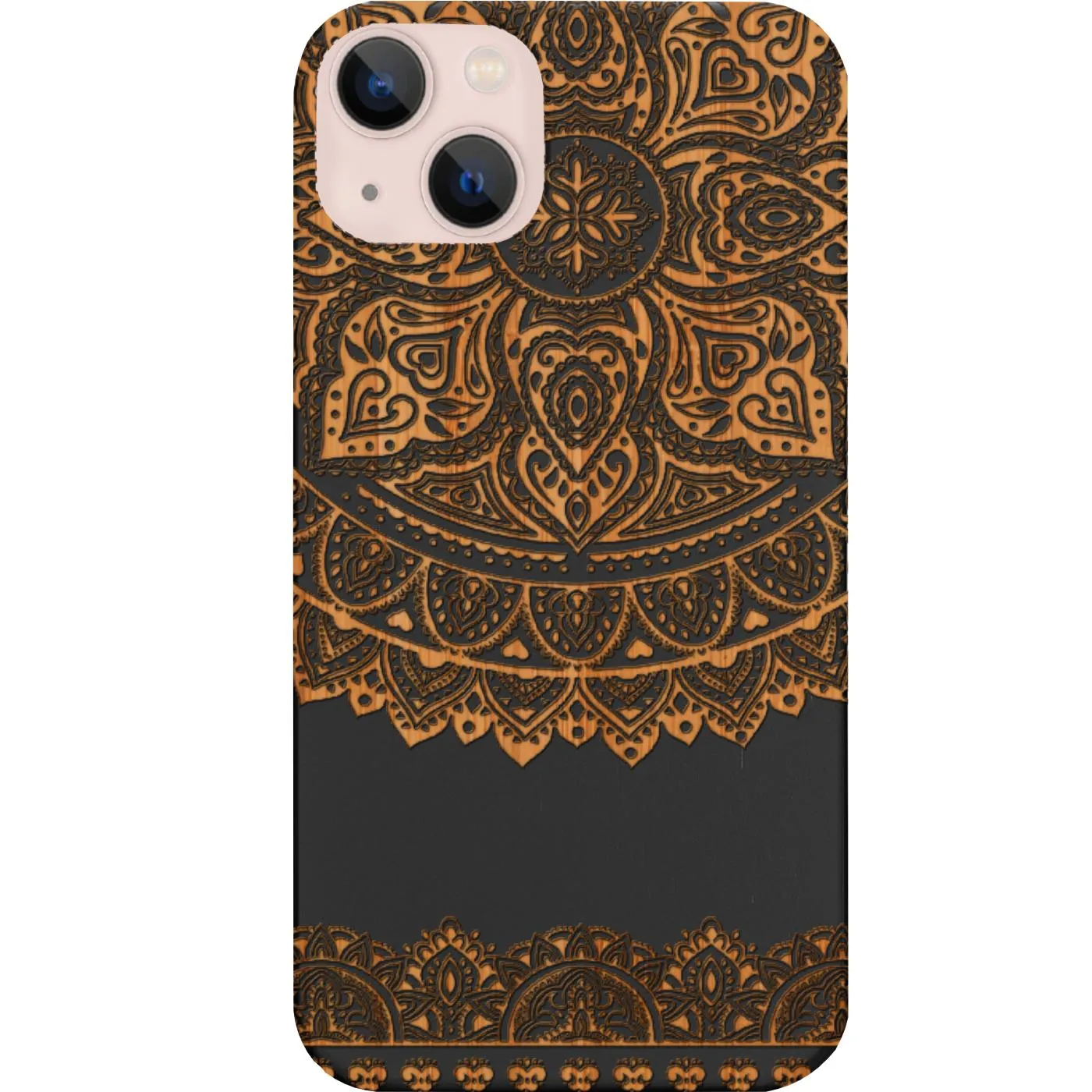 Protective Look Rugged Build Texture Mandala 3 - Engraved Phone Case