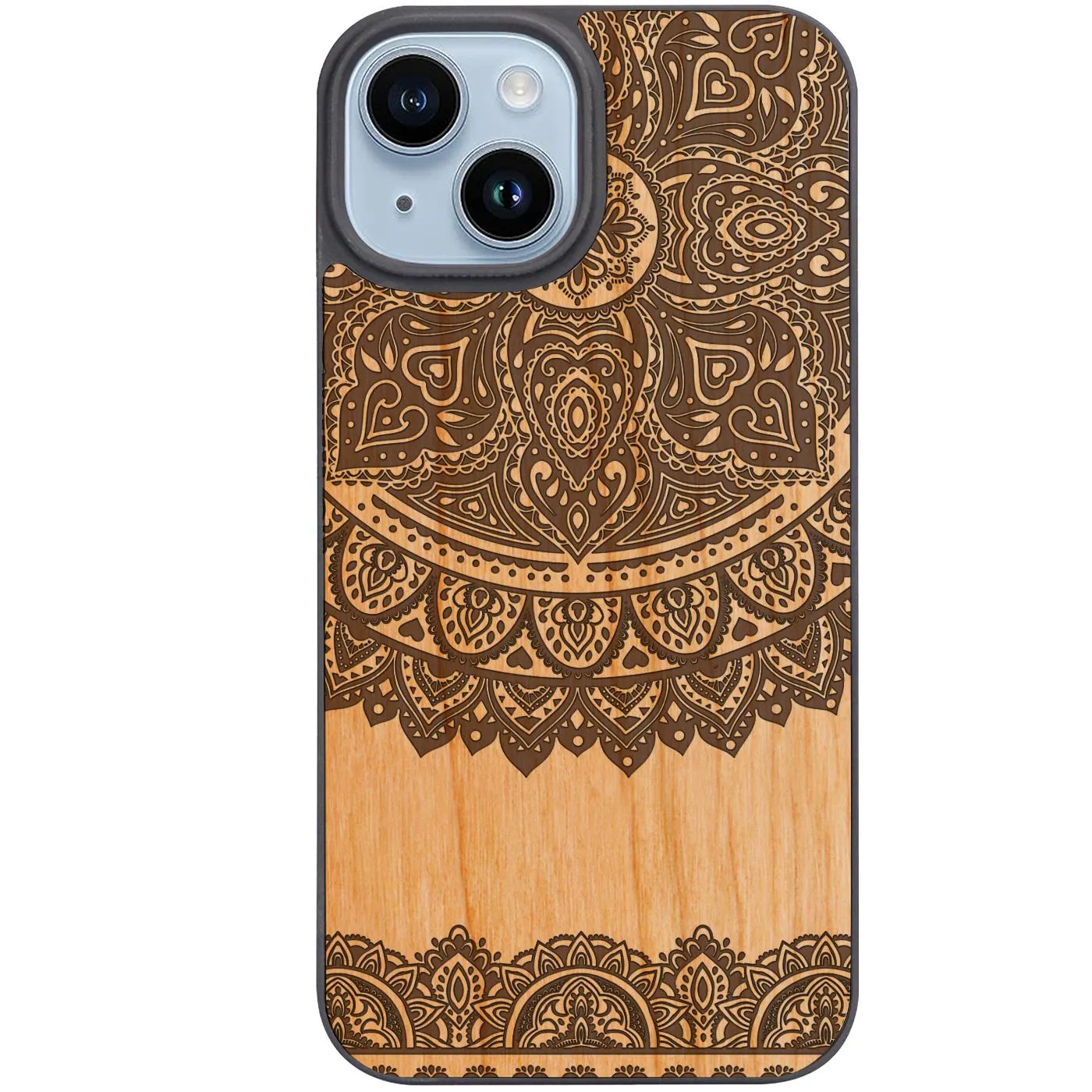 Mandala 3 - Engraved Phone Case Elegant Build Transparent Shell